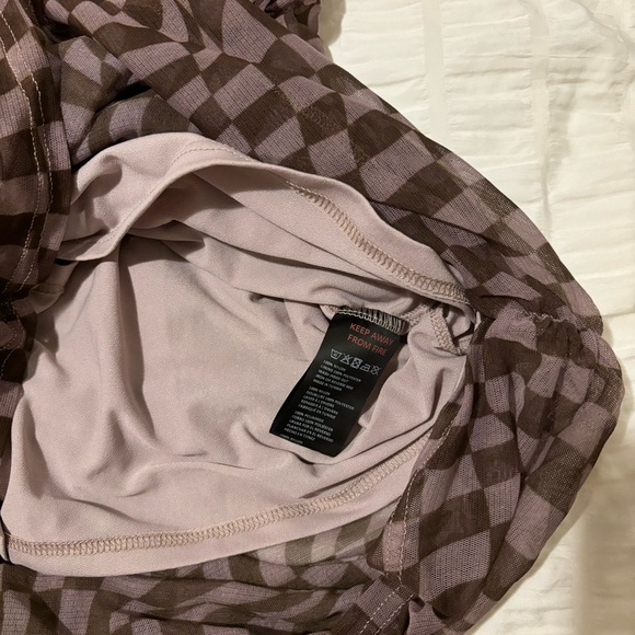 NWT UO ruched mini dress 🤎 - Picture 6 of 6